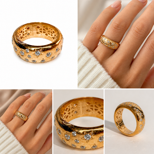 Anillos Argolla Destellos Circones