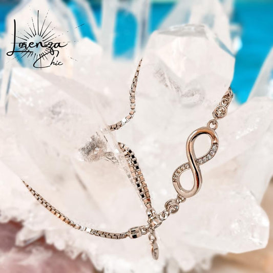 Pulsera Plateada Ajustable Infinito LC Circones