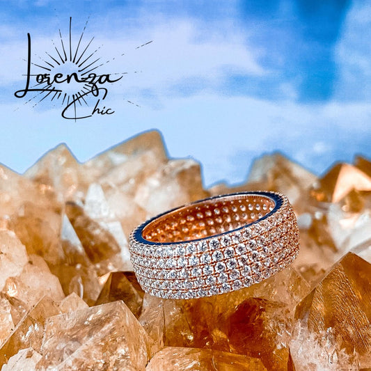 Talla 6 - Plata 925 Bañada en Oro Rosado y Circones