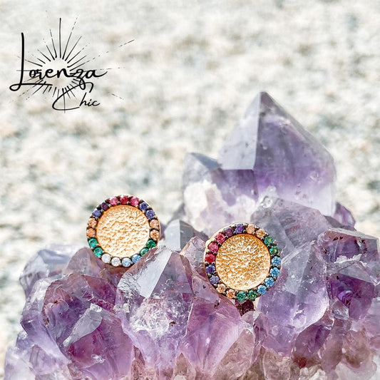 9 mm diametro - Plata 925 banada en Oro 18K