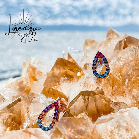 12x7 mm - Plata 925 banada en Oro Rosado