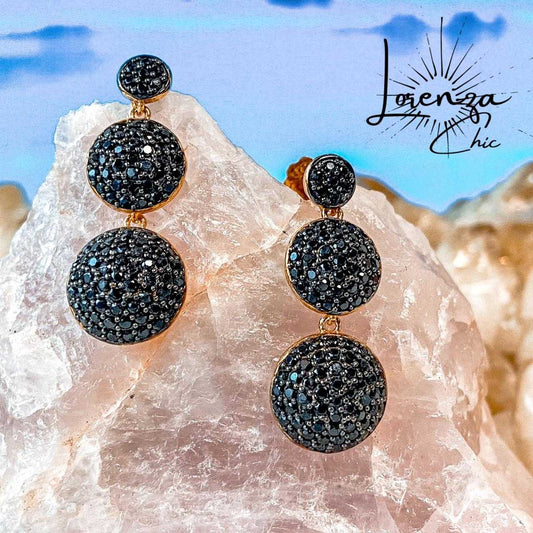 Plata 925 bañada en Oro y Onix