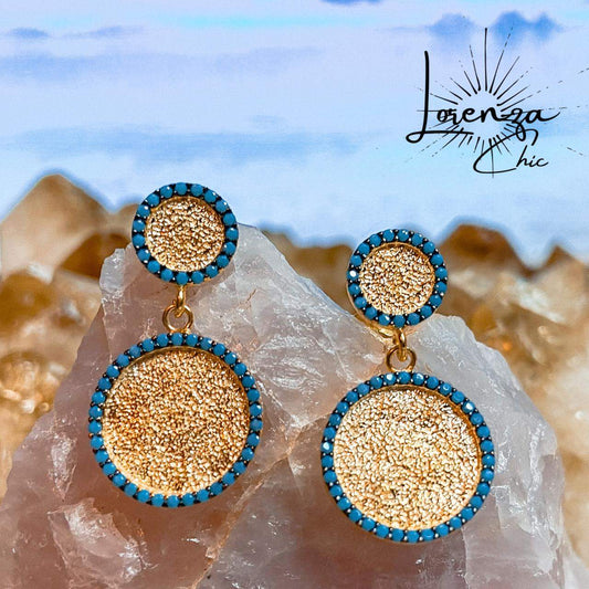 Plata 925 bañada en Oro y Turquesa