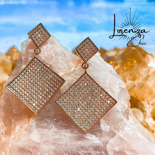 Plata 925 bañada en Oro Rosado y Circones