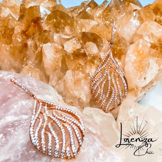 Plata 925 bañada en Oro Rosado y Circones