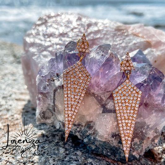 40 mm Largo - Plata 925 banada en Oro 18K