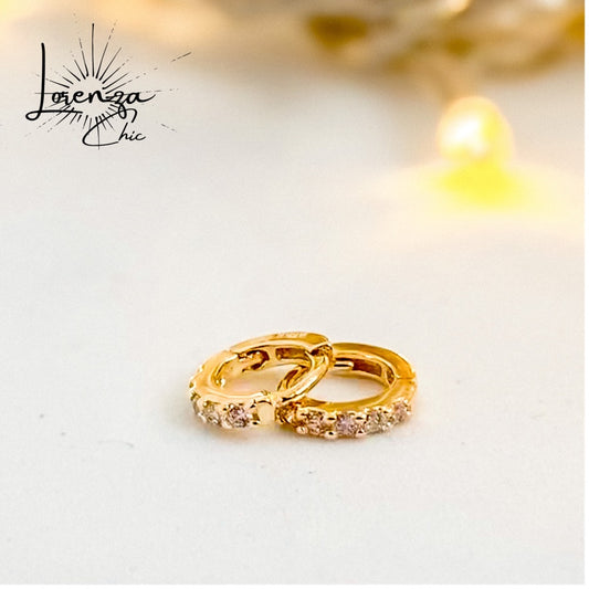 Aros Argollas XS con Baño de Oro