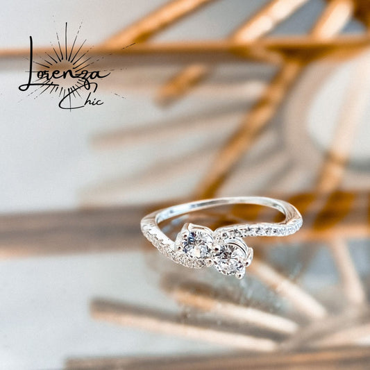 Anillo Doble Punto de Luz Circones Talla 7