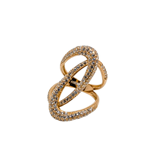 Anillo Entrelazado Circones Dorado