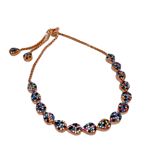 Pulsera Rosada Gota Multicolor