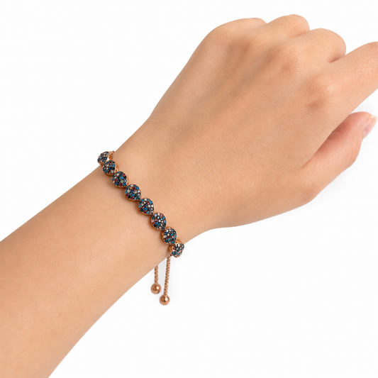 Pulsera Rosada Gota Multicolor