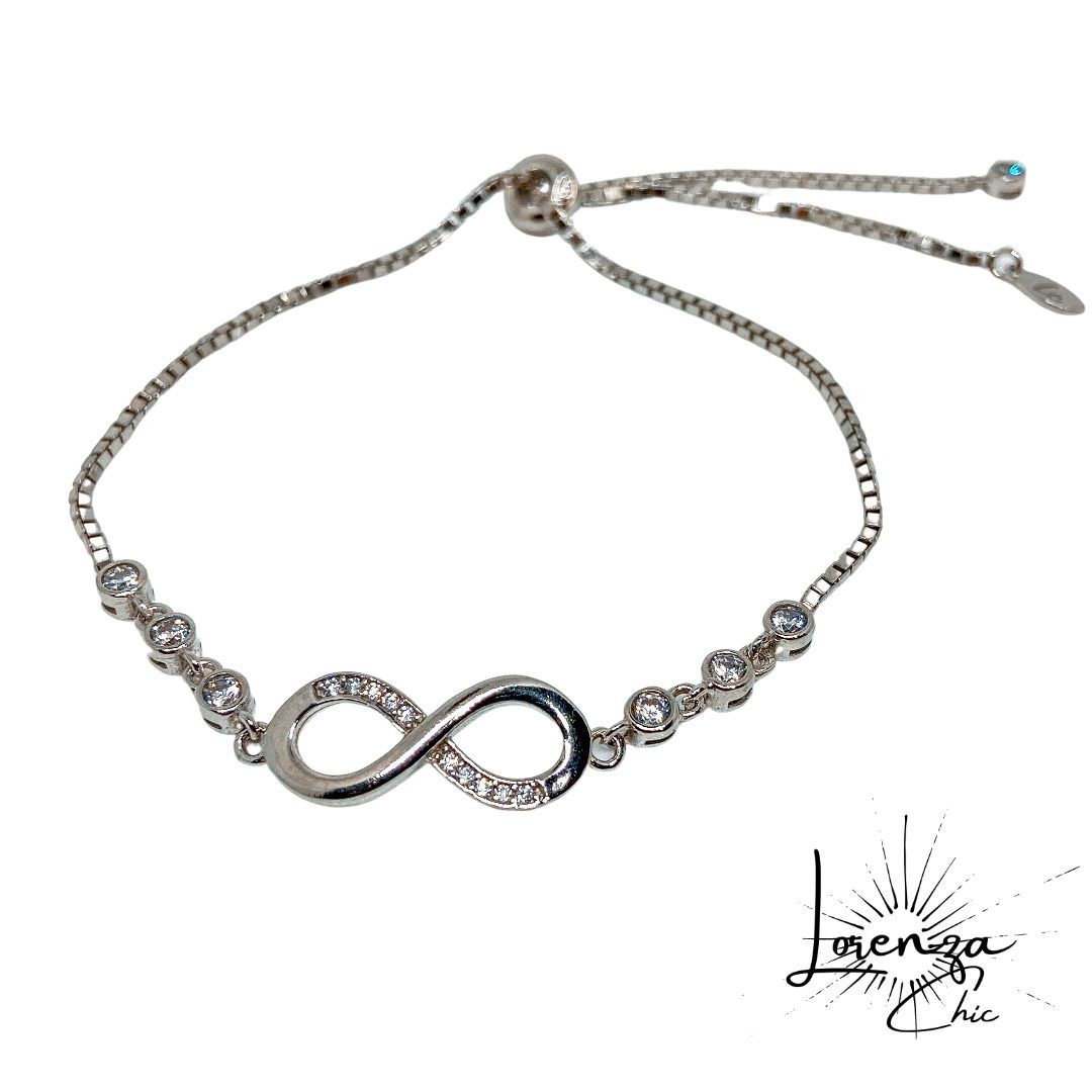 Pulsera Plateada Ajustable Infinito LC Circones
