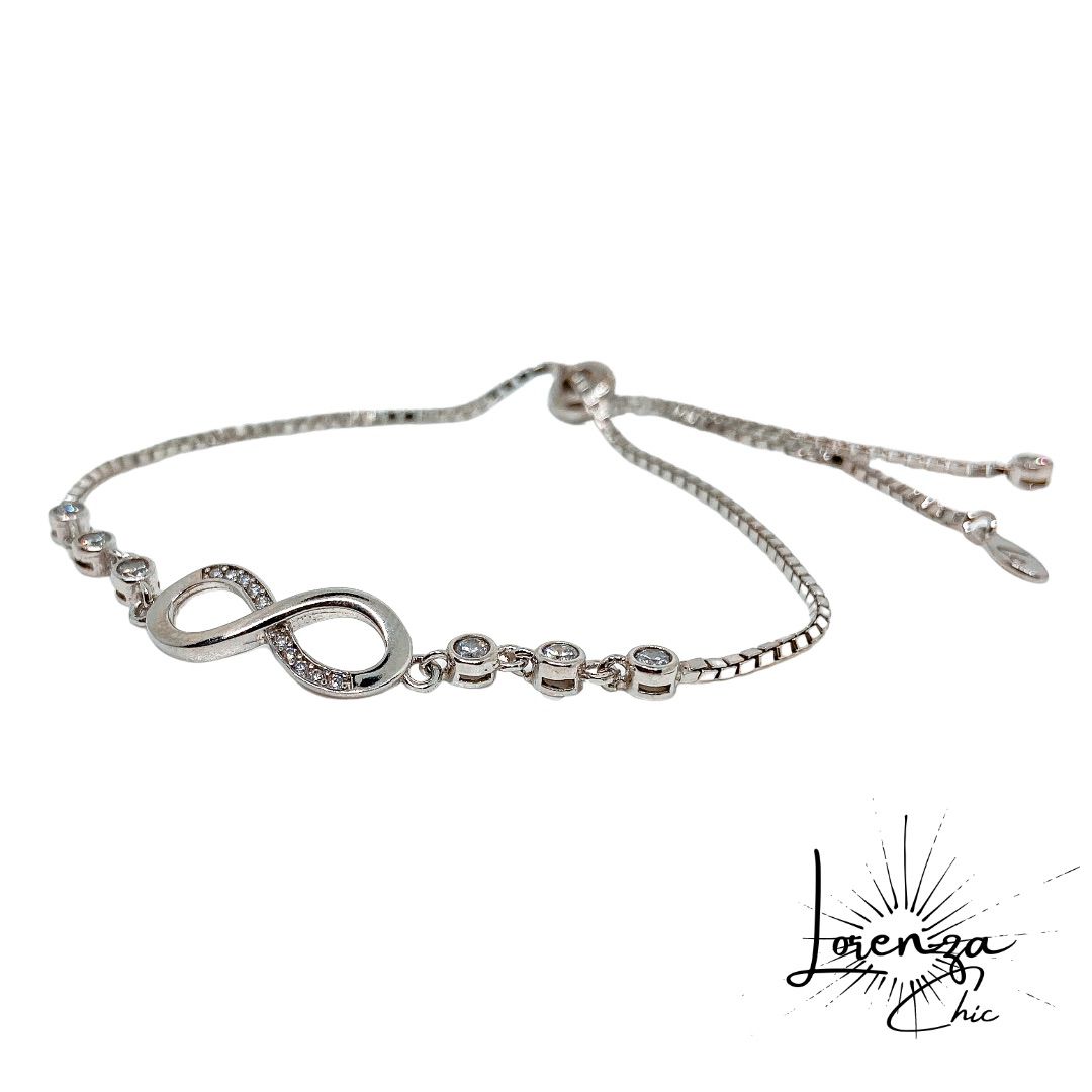 Pulsera Plateada Ajustable Infinito LC Circones