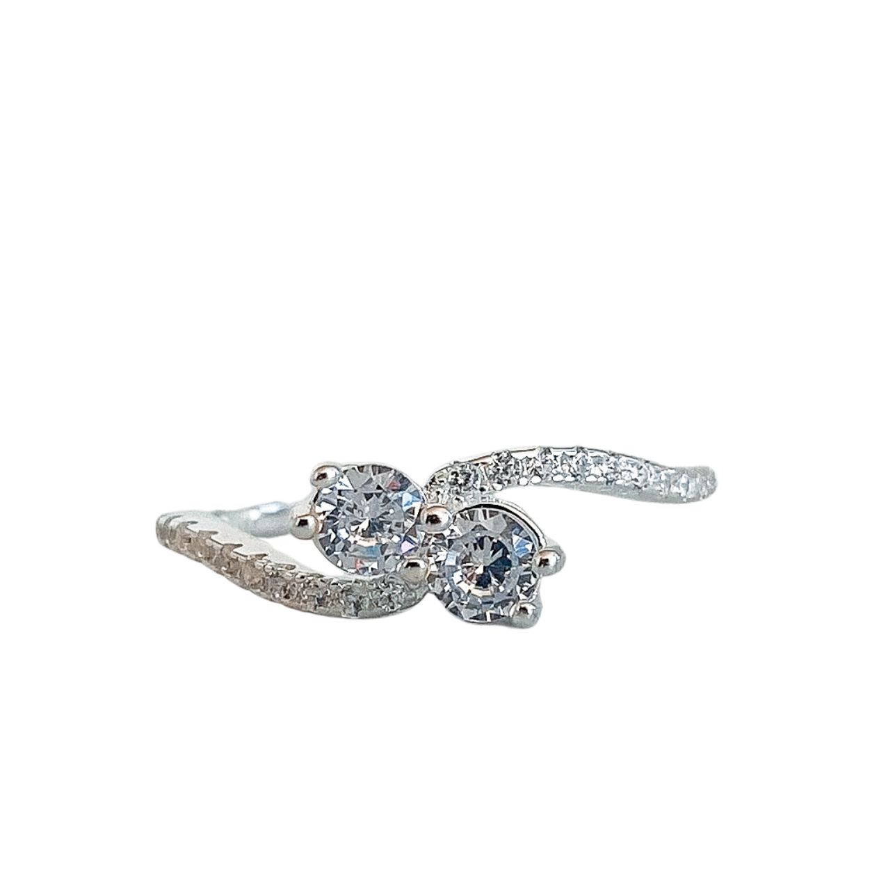 Anillo Doble Punto de Luz Circones Talla 6